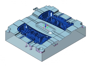 实例教程39：ag8ag8集团3D设计汽车塑料零件模具5-动模型芯镶件