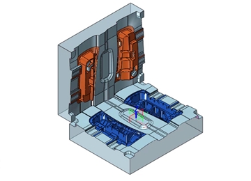 实例教程28：ag8ag8集团3D设计汽车塑料零件模具1-多型腔模具分型
